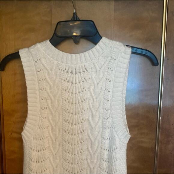 NWT Fossil Brand - Ivory Sweater Dress Cotton Angora w/ Lining - Size XS - Picture 8 of 14